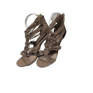 CHARLOTTE RUSSE WOMEN'S SIZE 8 HIGH HEEL SANDALS STRAPPY OPEN TOE